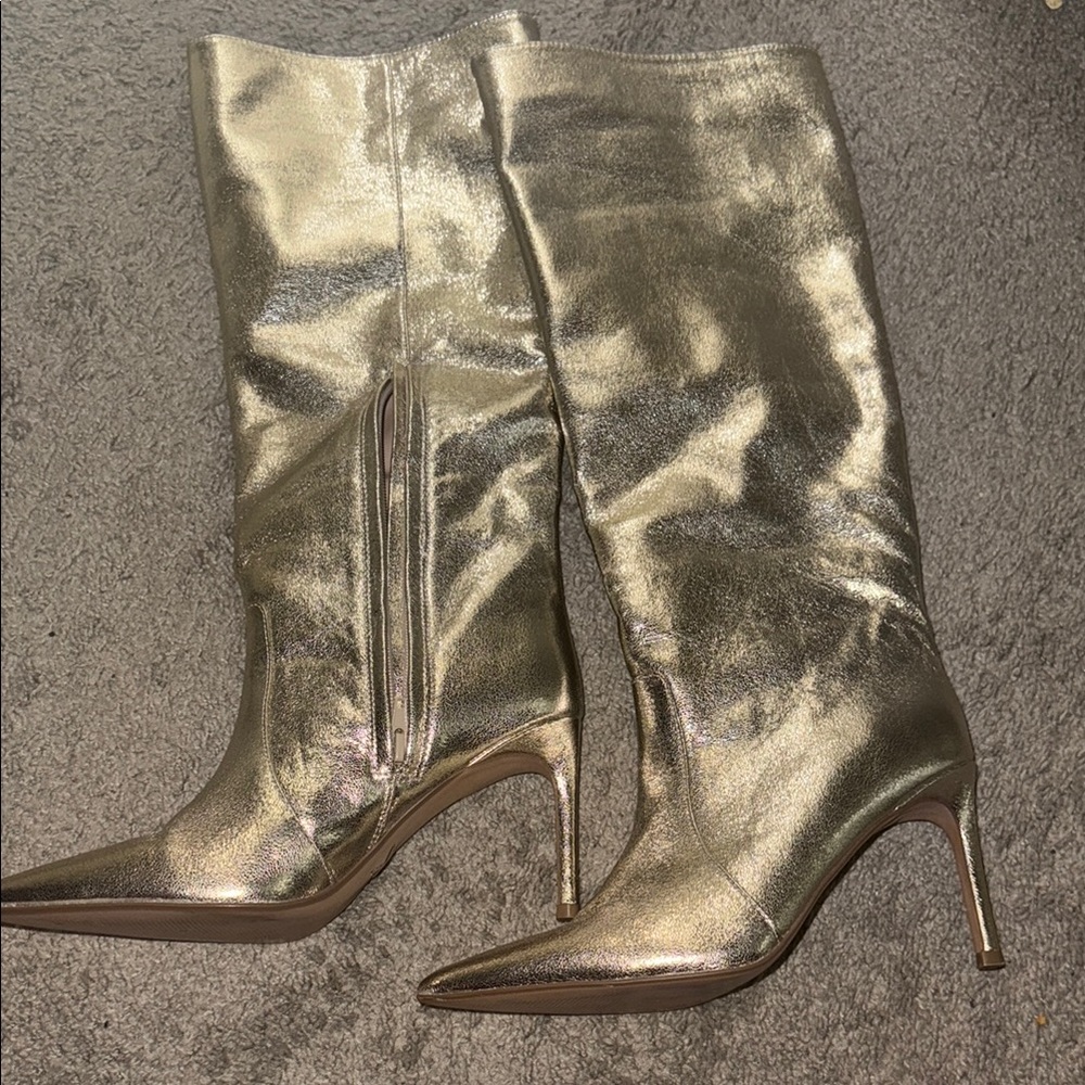 Express Metallic Heeled Boots